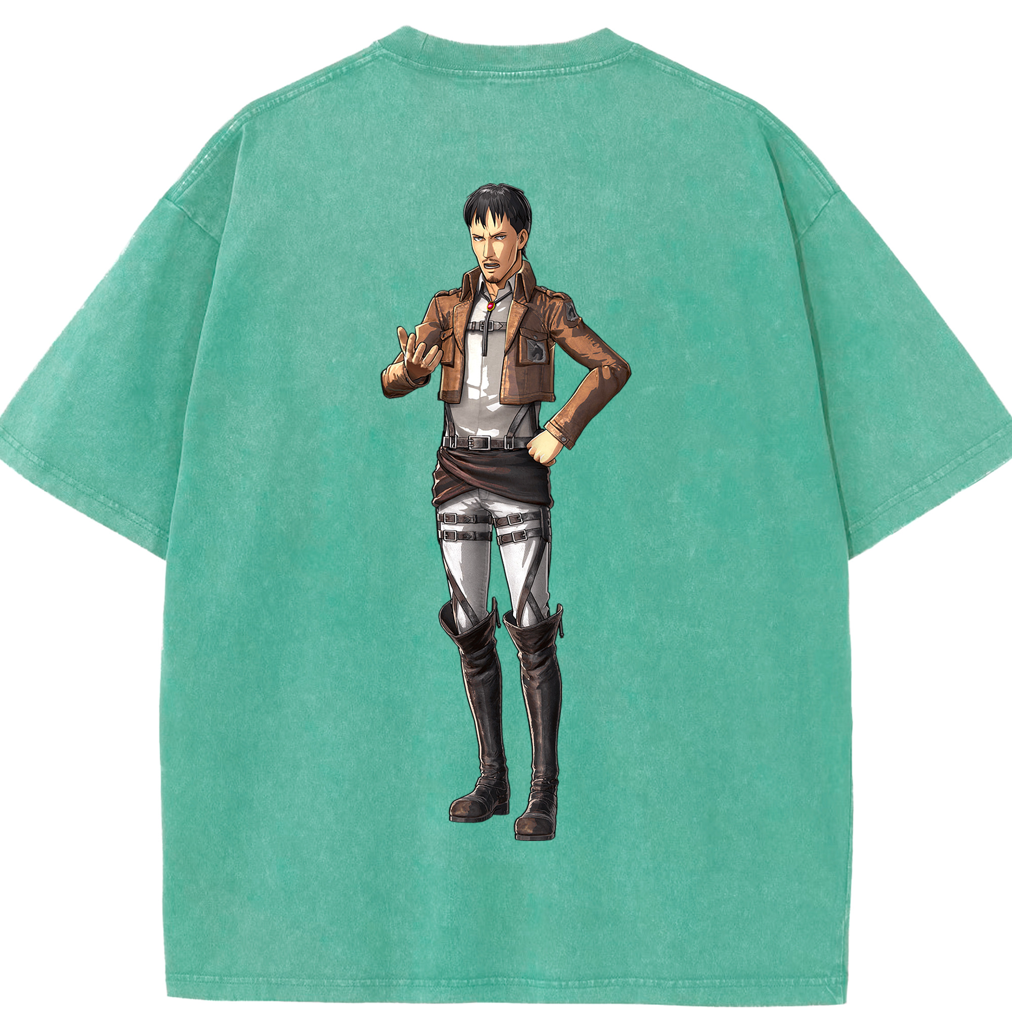 （画像用） 進撃の巨人 Attack on Titan 綿100% ヴィンテージ風 半袖Tシャツ（背面プリント）